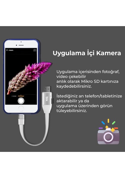 iData Pro Micro SD Kart Okuyuculu iPhone Şarj Kablosu