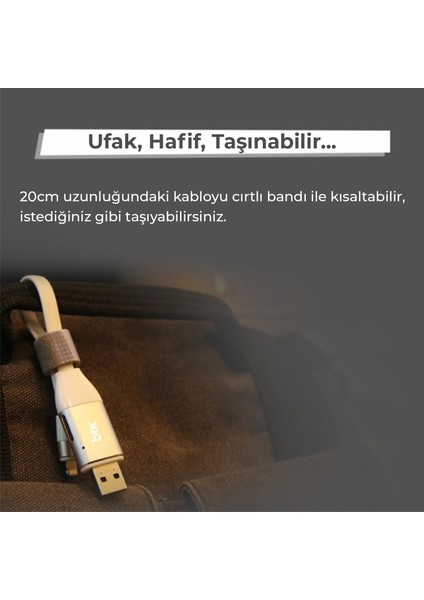 iData Pro Micro SD Kart Okuyuculu iPhone Şarj Kablosu
