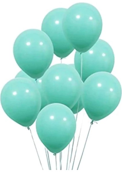 80 Adet Su Yeşili Renk Balon-5 Metre Balon Zıncırı Hediyeli