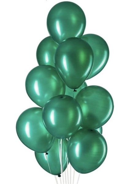 75 Adet Metalik Sedefli Renkli Balon,-5 Metre Balon Zinciri Hediyeli