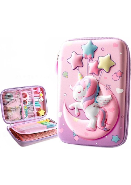 (Unicorn) Kalem Kutusu Kırtasiye Kılıf Okul Malzemeleri Sevimli Kalem Kutusu Çantası (Yurt Dışından)