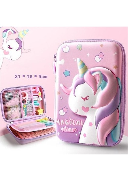 (Licorne) Kalem Kutusu Unicorn Kılıf Okul Sevimli Kırtasiye Malzemeleri (Yurt Dışından)