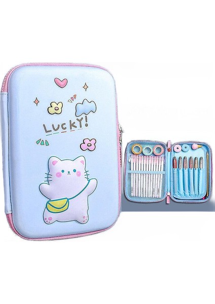 (Lavanta) Kalem Kutusu Unicorn Kız Sevimli Okul Malzemeleri Yüksek Kapasiteli (Yurt Dışından)