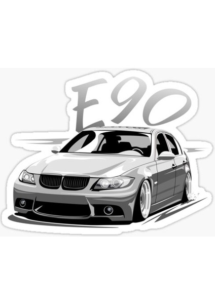 E90 E92 Araba Cam Sticker Yapıştırma 16CM 2 Adet