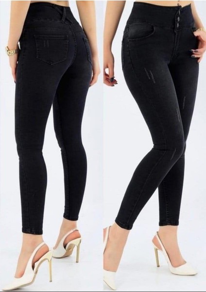 Yüksek Bel Likralı Jean Pantolon fiyatları