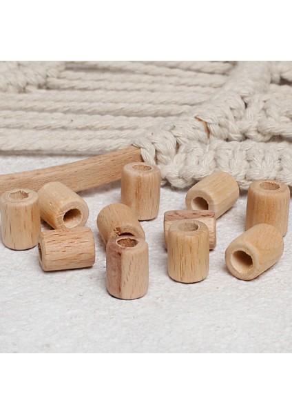 Crafts 10 Adet Ham Boru Ahşap Boncuk 16MM fiyatları