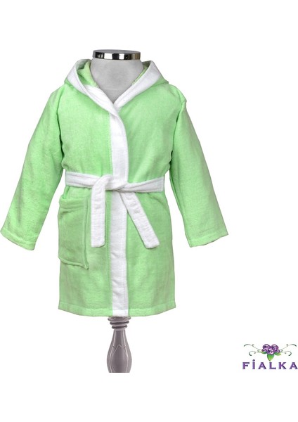 Çocuk Bornoz 7-8 Yaş Yeşil