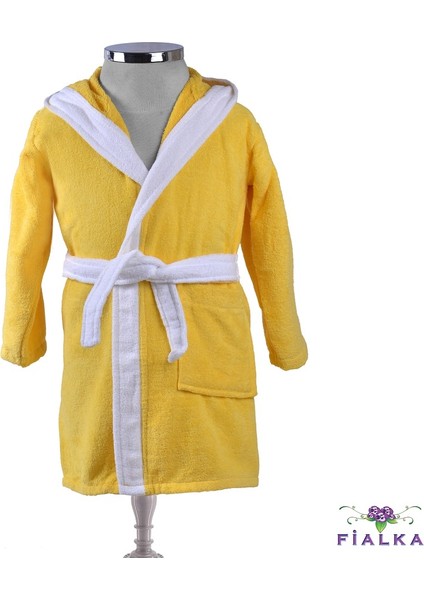 Çocuk Bornoz 7-8 Yaş Sarı