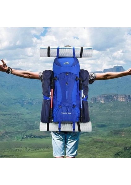 75L Büyük Açık Çanta Sırt Çantası Kamp Yürüyüş Tırmanma Sırt Çantaları Sırt Çantası Erkekler Su Geçirmez Naylon Spor Seyahat Çantası Kadın | Çanta Tırmanma (Yurt Dışından) fiyatları