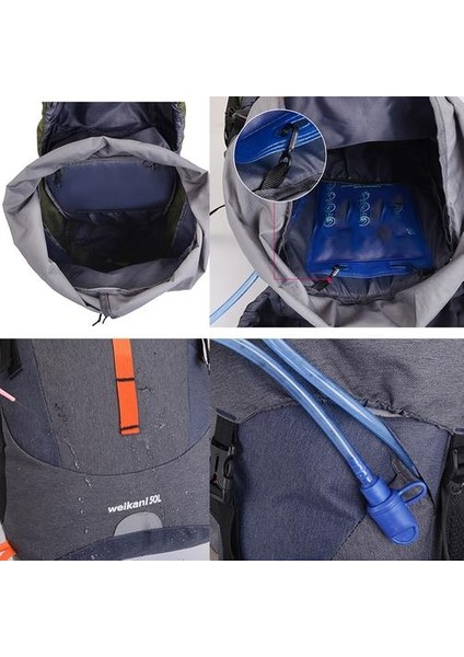 50L Kamp Yürüyüş Sırt Çantası Erkekler Için Açık Spor Çantası Trekking Sırt Çantaları Su Geçirmez Dağcılık Çantası Sırt Çantası Su Torbası | Çantalar Tırmanma (Yurt Dışından)
