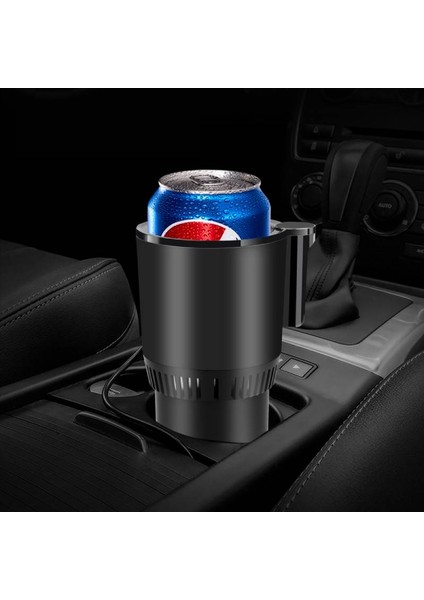 12V 2in1 Hızlı Soğutma ve Isıtma Kabı 200ML Dijital Sıcaklık Göstergeli Akıllı Araba Bardaklık Soğutucu - Siyah (Yurt Dışından)