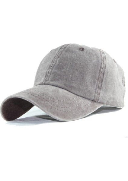 Kadınlar Düz Renkli Yıkanabilir Saf Pamuk Beyzbol Kapağı Hip Hop Şapkası Boyut: Ayarlanabilir 50-60 cm Kahverengi (Yurt Dışından)