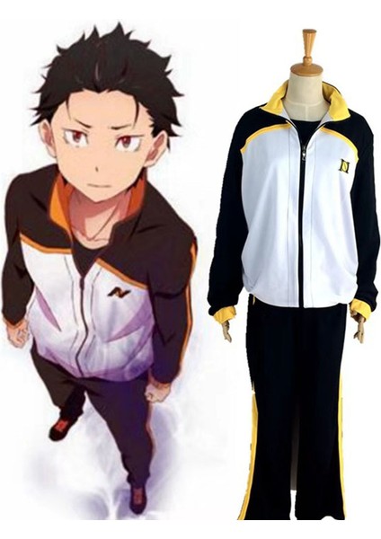 Hajimeru Isekai Seikatsu Subaru Natsuki Cosplay Kostüm - Beyaz (Yurt Dışından) indirimleri