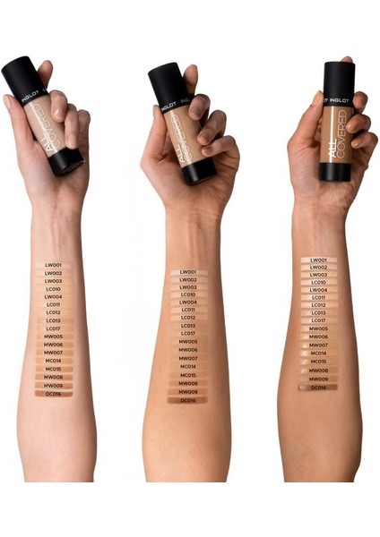 All Covered Face Foundation modelleri