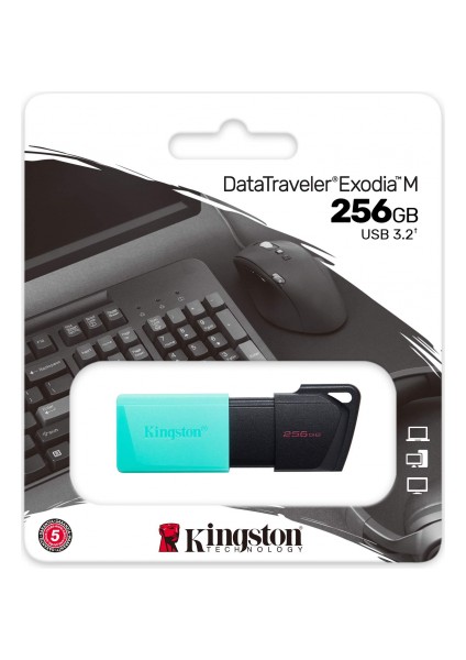Kıngston DTXM/256GB USB 3.2 Data Traveler Exodia M Flash Disk (Siyah-Yeşil)