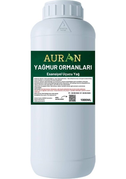 Yağmur Ormanları Uçucu Esansiyel Yağ Oda Kokusu 1 lt