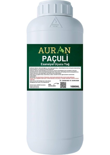 Paçuli Uçucu Esansiyel Yağ Oda Kokusu 1 lt