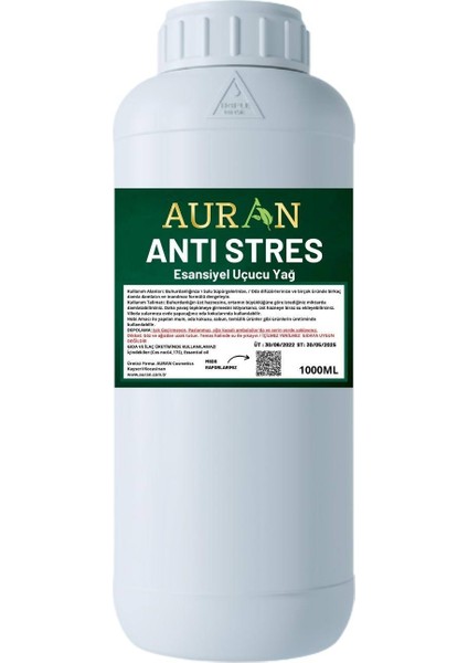 Anti Stress Uçucu Esansiyel Yağ Oda Kokusu 1 lt