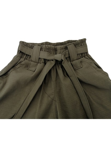 Çocuk Şort Tshirt Ikili Takım Haki Yeşil- Beyaz Baskılı Kısa Kollu 2022 Yaz fırsatları