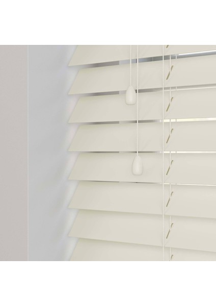 Ahşap Jaluzi Perde 50MM, Ahşap Perde, Ahşap Panjur Perde, Krem modelleri