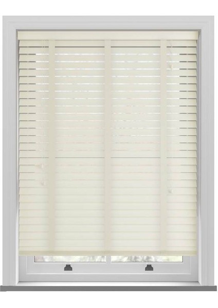 Ahşap Jaluzi Perde 50MM, Ahşap Perde, Ahşap Panjur Perde, Krem Kurdeleli fiyatları