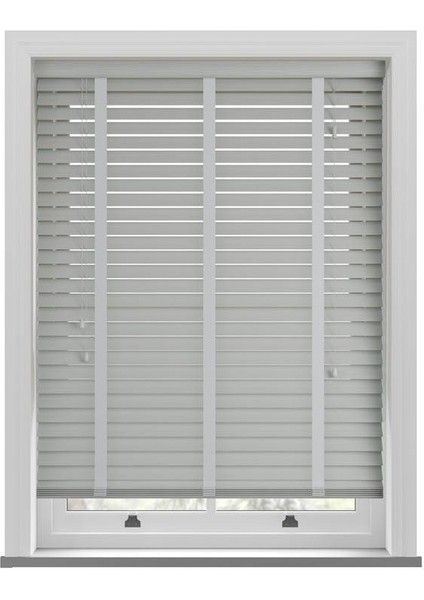 Ahşap Jaluzi Perde 50MM, Ahşap Perde, Ahşap Panjur Perde, Gri Kurdeleli fiyatları