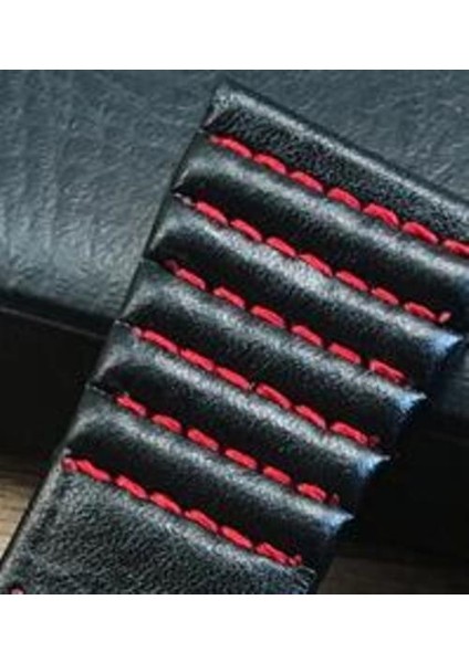 Buzağı Deri El Yapımı Kırmızı Mavi Dikiş Bileklik Watch Band Askı Kemeri Bilezik Için | Bantlar (Yurt Dışından) fırsatları