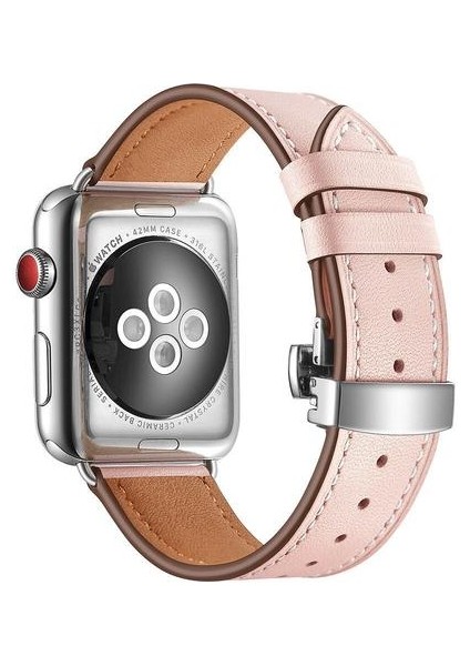 Deri Kayış Apple Watch Band Iwatch Serisi Için Bilezik Siyah / Gümüş / Gül Altın Toka Kemer | Bantlar (Yurt Dışından) fırsatları