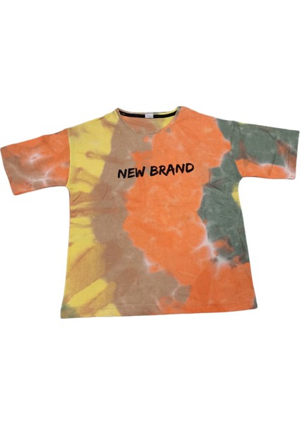 Erkek Çocuk /kız Çocuk Batik Desenli Oversize Tişört