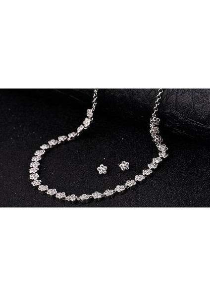 Köpüklü Lüks Zirkon Parti / Düğün Takı Seti Kadınlar Gelin, Yüksek Kalite Cz Kolye Küpe Düğün Takı Aksesuarları | Kadınlar Için Takı Setleri | Düğün Takı Setsjewelry Setleri (Yurt Dışından)