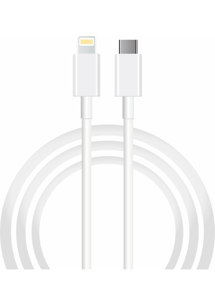 SX25P 3A 45W Type-C To Lightning Data ve Hızlı Şarj Kablosu 3’lü Paket 1, 2, 3 Metre Beyaz