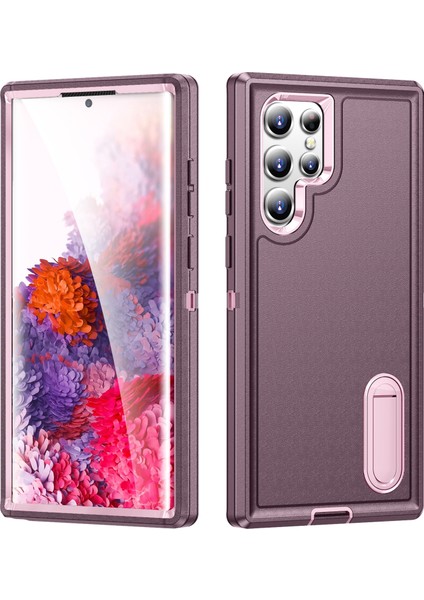Galaxy S22 Ultra Korumalı Telefon Kılıfı - Pembe / Mavi (Yurt Dışından)