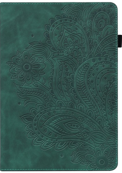 Samsung Galaxy Tab Için S8 / Galaxy Tab S7 T875 Tavuskuşu Kabartmalı Desen Tpu + Pu Yatay Flip Deri Kılıf, Tutucu ve Kart Yuvaları ve Cüzdan (Yurt Dışından)