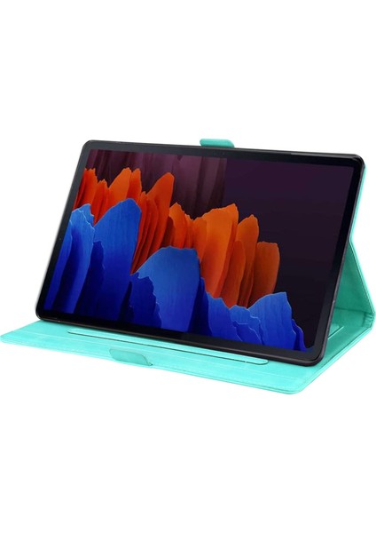 Samsung Galaxy Tab S8 Için / Galaxy Tab S7 T870 SM-T875 SM-T876B Aşk Kelebek Desenli Yatay Flip Deri Kılıf Tutucu ile (Yurt Dışından)