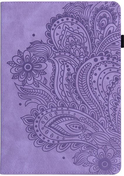 Samsung Galaxy Tab Için S8 / Galaxy Tab S7 T875 Tavuskuşu Kabartmalı Desen Tpu + Pu Yatay Flip Deri Kılıf, Tutucu ve Kart Yuvaları ve Cüzdan (Yurt Dışından)