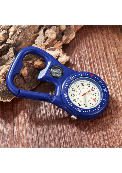 Sırt Çantası Dekorasyon Pusula Izle Klip Karabina Kanca Cep Saatler Güçlü Aydınlık Mini Dial Kuvars Açık Unisex Spor Saati | Cep ve fob Saatler (Yurt Dışından)