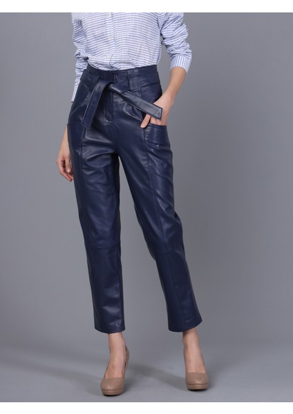 Basics & More Kadın Deri Pantolon