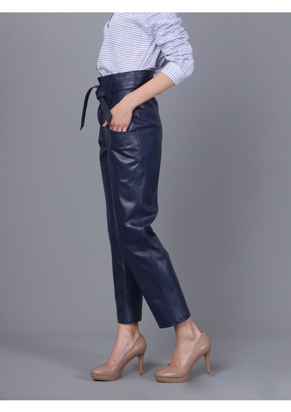 Basics & More Kadın Deri Pantolon