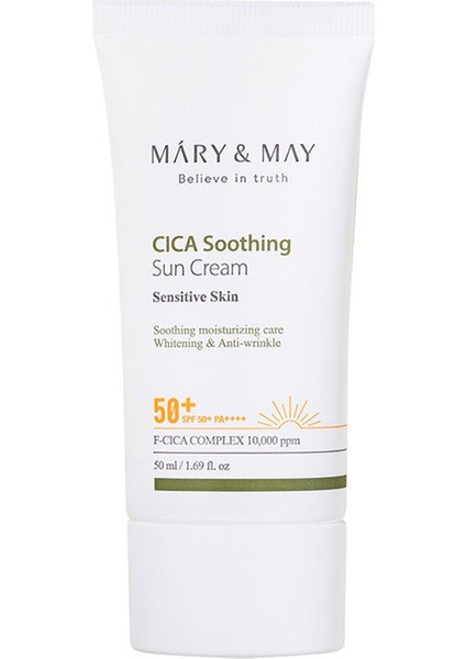 Cica Soothing Sun Cream - Cica Yatıştırıcı Güneş Kremi SPF50+ Pa++++ 50ML