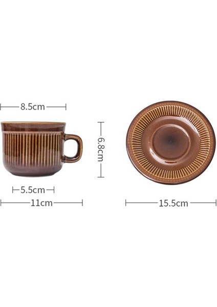 Stoneware Renk Sır Kahve Fincanı Avrupa Tarzı Küçük Lüks Retro Çay Bardakları Set Zarif Öğleden Sonra Çay Vintage Espresso Kupası | Kahve Kupası ve tabak Setleri (Yurt Dışından) fırsatları