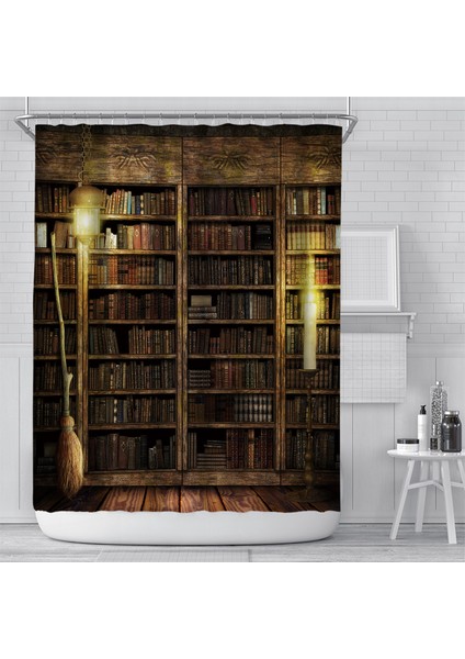 180X180CM Desenli Su Geçirmez Banyo Perdesi - Çok Renkli (Yurt Dışından)