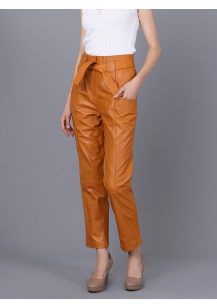 Basics & More Kadın Deri Pantolon