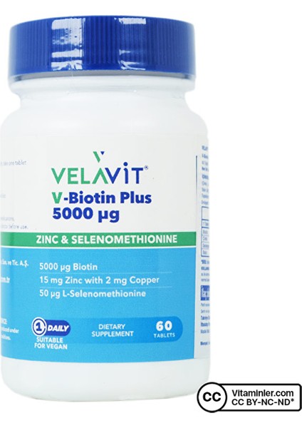 V-Biotin Plus 5000 Mcg 60 Tablet