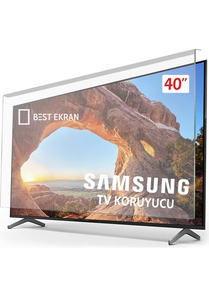 Samsung 40H5090 Tv Ekran Koruyucu - Samsung 40" Inç Ekran Şeffaf Koruma Paneli
