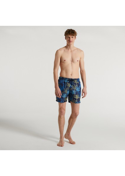 Nautıca Erkek Lacivert Standart Fıt Şort Mayo T15203T.4NV