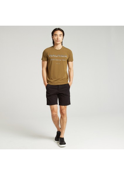 Nautıca Erkek Siyah Slım Fıt Bermuda Şort BC25800T.0TB