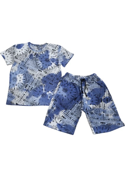Erkek Çocuk Batik Desenli Şortlu Takım