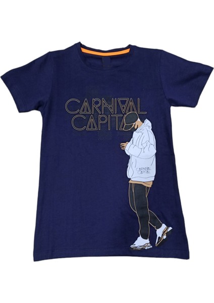 Erkek Çocuk Carnival Desenli Çift Taraf Desenli Tişört