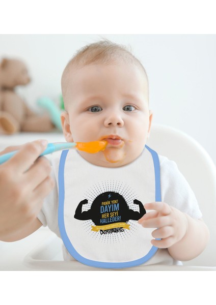 Kids Kişiye Özel Mavi Bebek Mama Önlüğü - Model 67 fiyatları