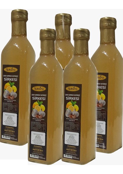 Limon Sarımsak Maydanoz Sirkesi 5 x 500 ml